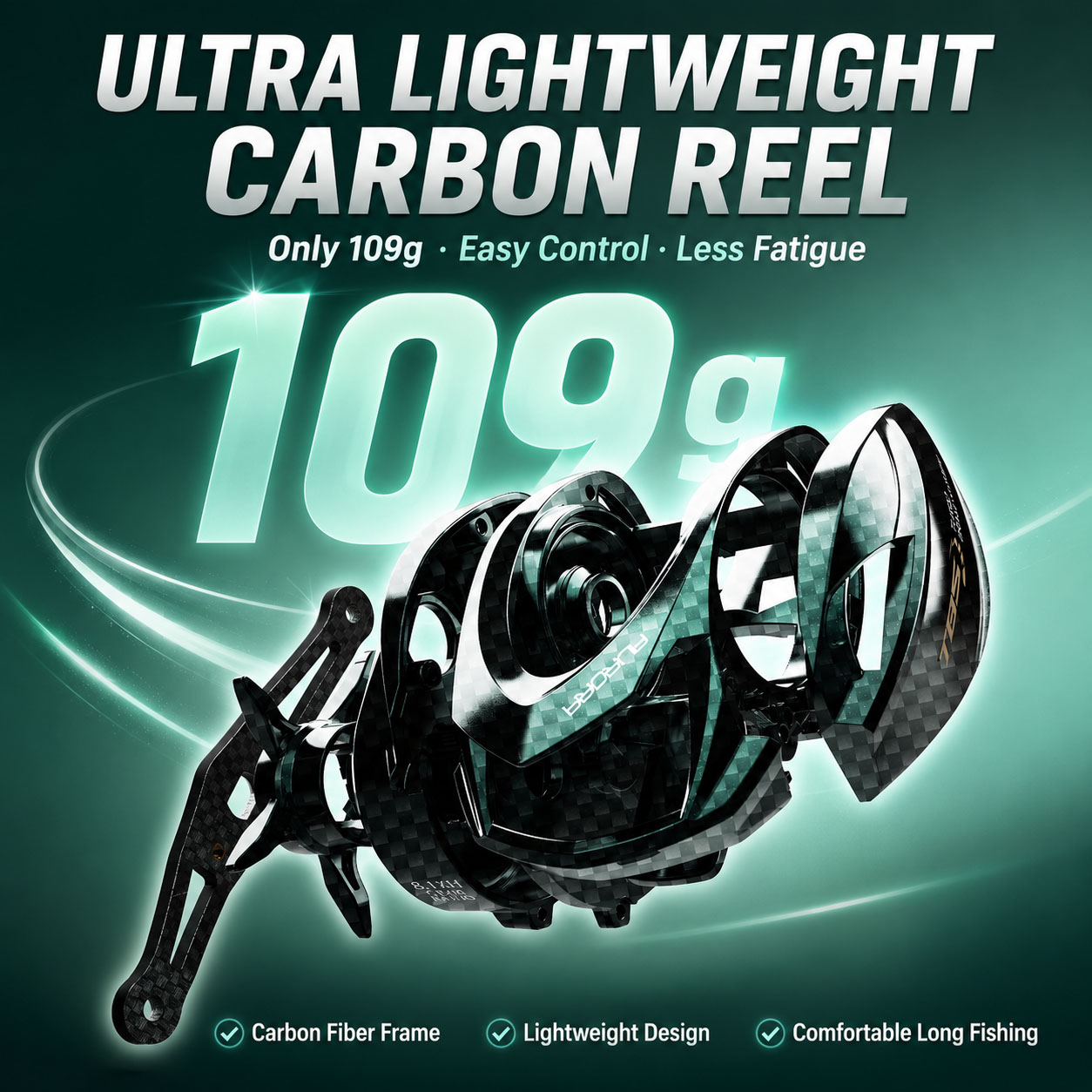 HASIDA Aurora AirCF Carbon BFS - огляд і ціна Daiwa Reel Bg
